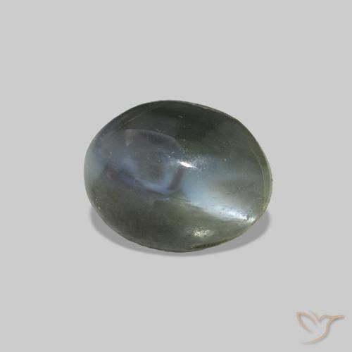 1.00 ct Gray Cat's Eye Alexandrite Stone, Natural Cat's Eye Alexandrite in Oval Cabochon Shape for Sale