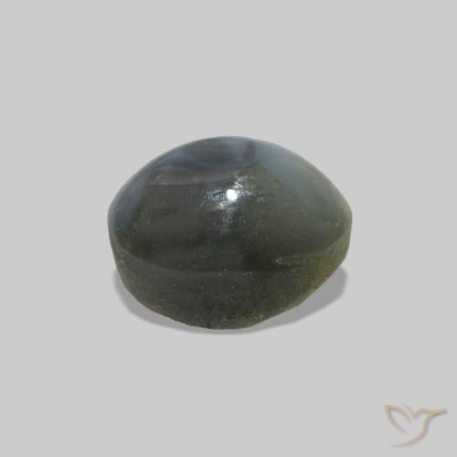 Cat's Eye Alexandrite Gemstone in 5.6 x 4.4 mm Size for Sale, Cat's Eye Alexandrite Stone in Pale-Greenish Grey Color