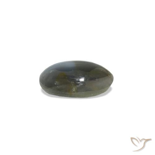 Cat's Eye Alexandrite Gemstone in 5.8 x 3.6 mm Size for Sale, Cat's Eye Alexandrite Stone in Pale-Greenish Grey Color