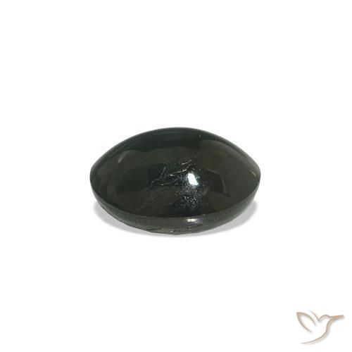 Cat's Eye Alexandrite Gemstone in 6.4 x 4.8 mm Size for Sale, Cat's Eye Alexandrite Stone in Steel Grey Color