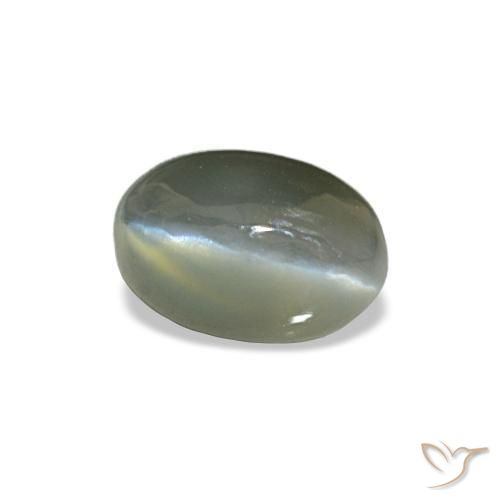 0.50 ct Gray Cat's Eye Alexandrite Stone, Natural Cat's Eye Alexandrite in Oval Cabochon Shape for Sale