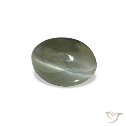0.49 ct Gray Cat's Eye Alexandrite Stone, Natural Cat's Eye Alexandrite in Oval Cabochon Shape for Sale