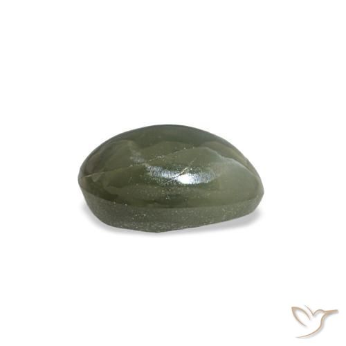 Cat's Eye Alexandrite Gemstone in 5.3 x 3.7 mm Size for Sale, Cat's Eye Alexandrite Stone in Medium Grey Color