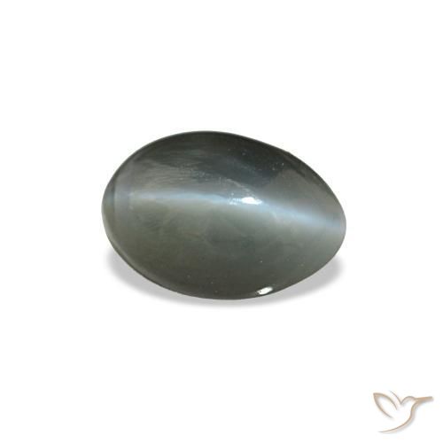 0.56 ct Gray Cat's Eye Alexandrite Stone, Natural Cat's Eye Alexandrite in Oval Cabochon Shape for Sale
