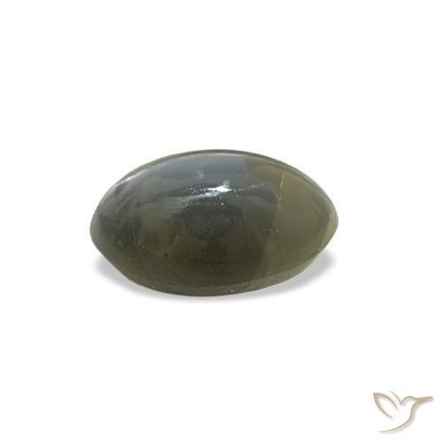 Cat's Eye Alexandrite Gemstone in 5.5 x 3.7 mm Size for Sale, Cat's Eye Alexandrite Stone in Grey Green Color