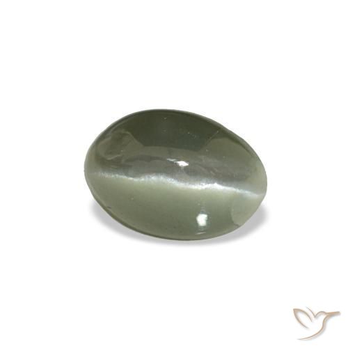 0.53 ct Green Cat's Eye Alexandrite Stone, Natural Cat's Eye Alexandrite in Oval Cabochon Shape for Sale