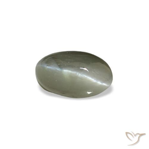 0.50 ct Green Cat's Eye Alexandrite Stone, Natural Cat's Eye Alexandrite in Oval Cabochon Shape for Sale