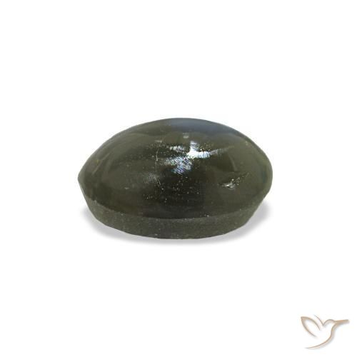 Cat's Eye Alexandrite Gemstone in 5.3 x 3.9 mm Size for Sale, Cat's Eye Alexandrite Stone in Medium Green Color