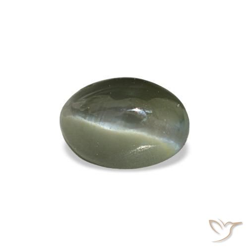 0.49 ct Green Cat's Eye Alexandrite Stone, Natural Cat's Eye Alexandrite in Oval Cabochon Shape for Sale