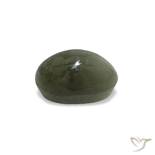 Cat's Eye Alexandrite Gemstone in 4.9 x 3.4 mm Size for Sale, Cat's Eye Alexandrite Stone in Medium Green Color