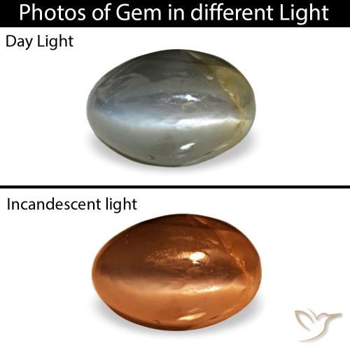 0.52ct Green Cat'S Eye Alexandrite, Oval, Opaque