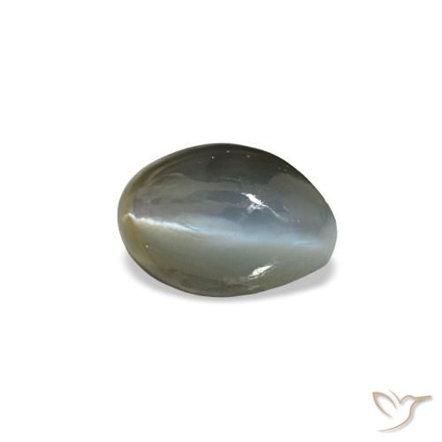 0.52 ct Green Cat's Eye Alexandrite Stone, Natural Cat's Eye Alexandrite in Oval Cabochon Shape for Sale