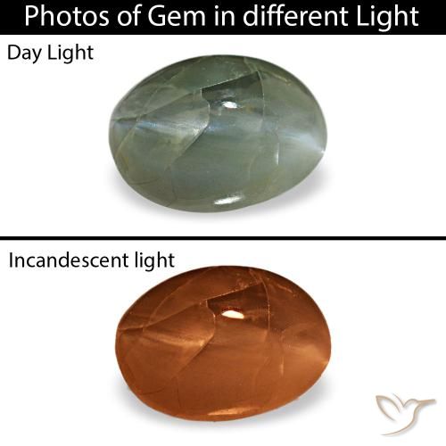 0.44ct Green Cat'S Eye Alexandrite, Oval, Opaque