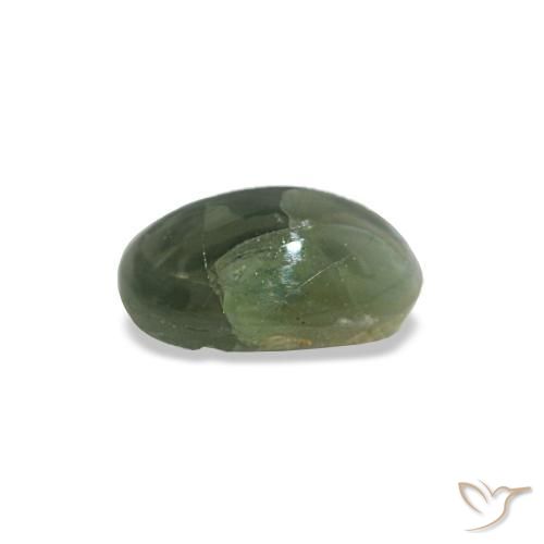 Cat's Eye Alexandrite Gemstone in 5.2 x 3.7 mm Size for Sale, Cat's Eye Alexandrite Stone in Medium Green Color