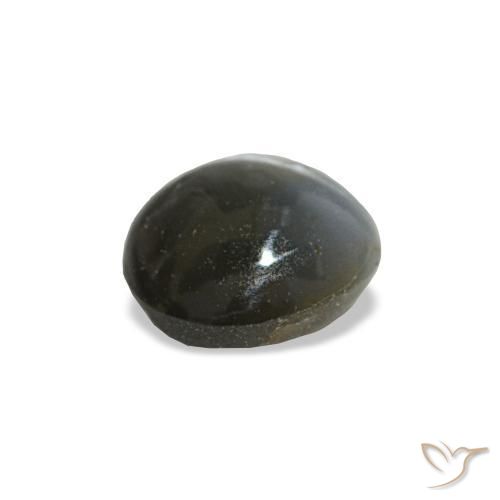 Cat's Eye Alexandrite Gemstone in 4.7 x 4.4 mm Size for Sale, Cat's Eye Alexandrite Stone in Dark Grey Color