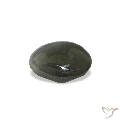 Cat's Eye Alexandrite Gemstone in 4.6 x 4.3 mm Size for Sale, Cat's Eye Alexandrite Stone in Dark Grey Color