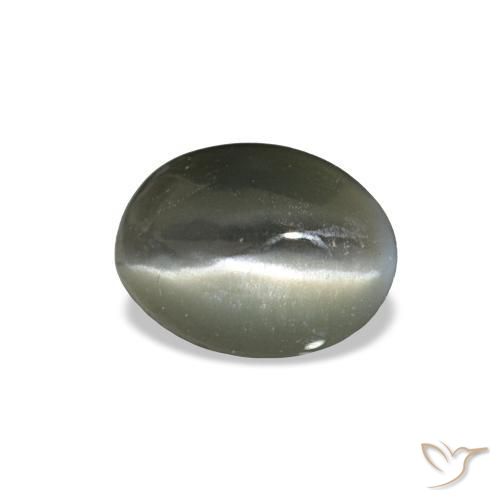 0.42 ct Gray Cat's Eye Alexandrite Stone, Natural Cat's Eye Alexandrite in Oval Cabochon Shape for Sale