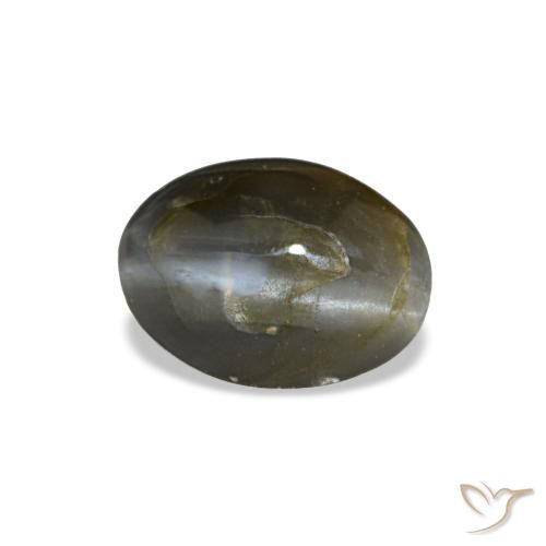 0.48 ct Gray Cat's Eye Alexandrite Stone, Natural Cat's Eye Alexandrite in Oval Cabochon Shape for Sale