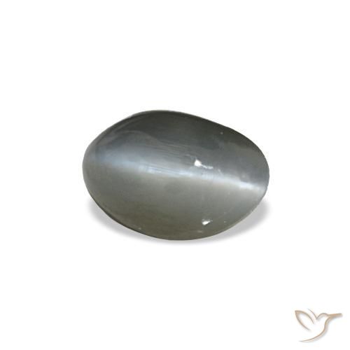 0.40 ct Gray Cat's Eye Alexandrite Stone, Natural Cat's Eye Alexandrite in Oval Cabochon Shape for Sale