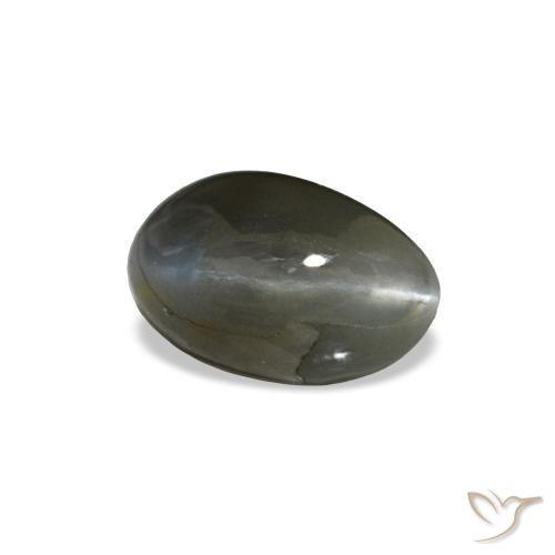 0.46 ct Gray Cat's Eye Alexandrite Stone, Natural Cat's Eye Alexandrite in Oval Cabochon Shape for Sale