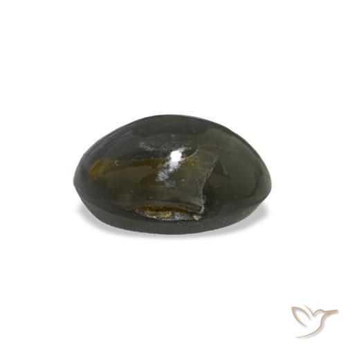 Cat's Eye Alexandrite Gemstone in 5.3 x 3.3 mm Size for Sale, Cat's Eye Alexandrite Stone in Dark Grey Color