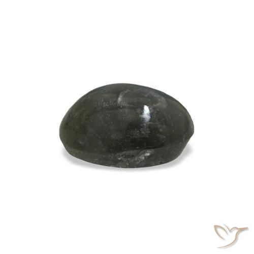 Cat's Eye Alexandrite Gemstone in 4.8 x 3.3 mm Size for Sale, Cat's Eye Alexandrite Stone in Dark Grey Color