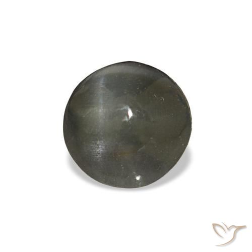 1.92 ct Gray Cat's Eye Alexandrite Stone, Natural Cat's Eye Alexandrite in Round Cabochon Shape for Sale
