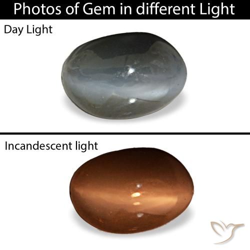 0.45ct Gray Cat'S Eye Alexandrite, Oval, Opaque