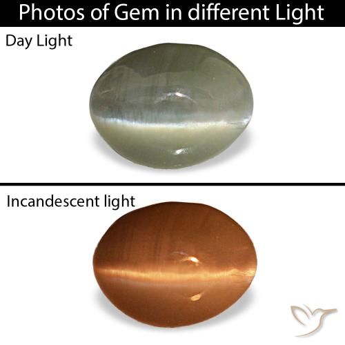 0.44ct Gray Cat'S Eye Alexandrite, Oval, Opaque