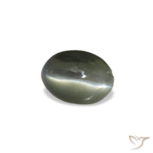 0.39 ct Gray Cat's Eye Alexandrite Stone, Natural Cat's Eye Alexandrite in Oval Cabochon Shape for Sale