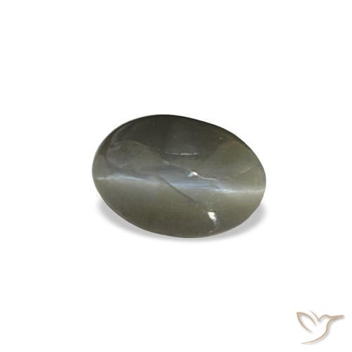 0.47 ct Gray Cat's Eye Alexandrite Stone, Natural Cat's Eye Alexandrite in Oval Cabochon Shape for Sale