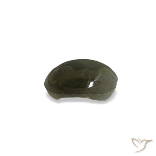 Cat's Eye Alexandrite Gemstone in 5 x 3.9 mm Size for Sale, Cat's Eye Alexandrite Stone in Medium Grey Color