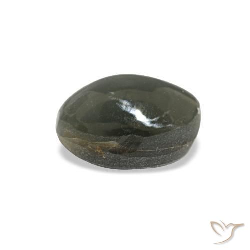 Cat's Eye Alexandrite Gemstone in 6.1 x 4.6 mm Size for Sale, Cat's Eye Alexandrite Stone in Pale-Greenish Grey Color