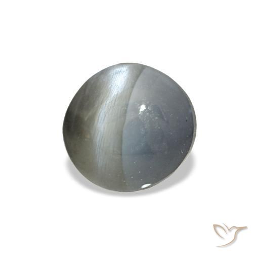 0.88 ct Gray Cat's Eye Alexandrite Stone, Natural Cat's Eye Alexandrite in Oval Cabochon Shape for Sale