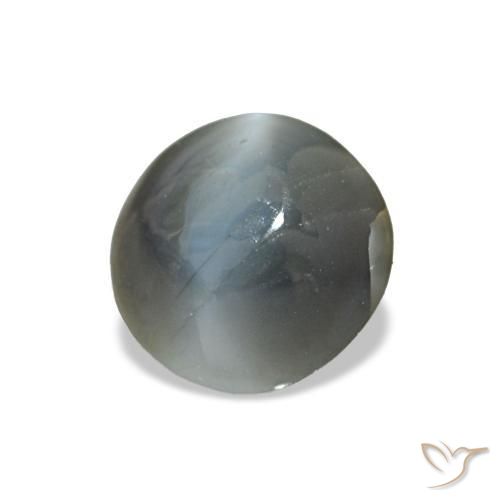 0.93 ct Gray Cat's Eye Alexandrite Stone, Natural Cat's Eye Alexandrite in Round Cabochon Shape for Sale
