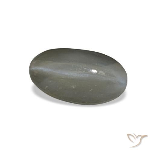 1.01 ct Gray Cat's Eye Alexandrite Stone, Natural Cat's Eye Alexandrite in Oval Cabochon Shape for Sale