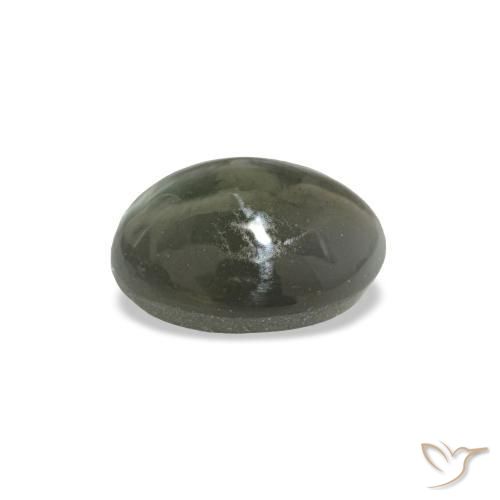 Cat's Eye Alexandrite Gemstone in 5.4 x 4.3 mm Size for Sale, Cat's Eye Alexandrite Stone in Pale-Greenish Grey Color