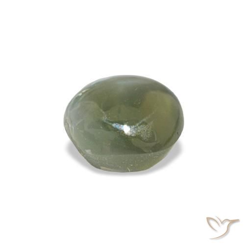 Cat's Eye Alexandrite Gemstone in 4.8 x 4.5 mm Size for Sale, Cat's Eye Alexandrite Stone in Medium Green Color