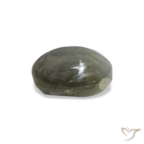 Cat's Eye Alexandrite Gemstone in 5.5 x 4 mm Size for Sale, Cat's Eye Alexandrite Stone in Medium Grey Color
