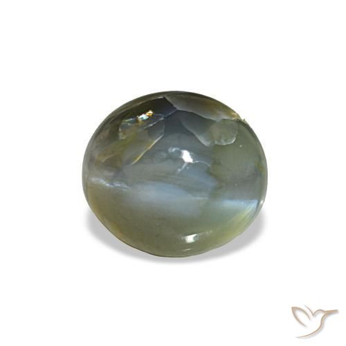 0.79 ct Gray Cat's Eye Alexandrite Stone, Natural Cat's Eye Alexandrite in Oval Cabochon Shape for Sale