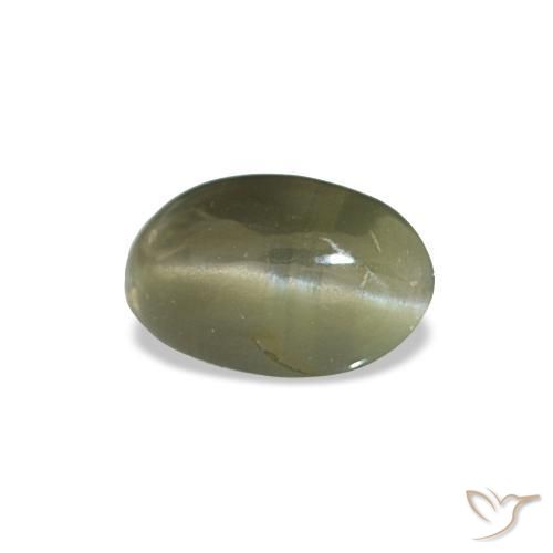 0.34 ct Green Cat's Eye Alexandrite Stone, Natural Cat's Eye Alexandrite in Oval Cabochon Shape for Sale