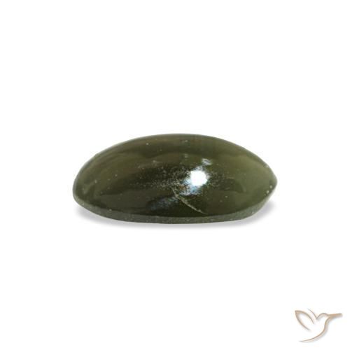 Cat's Eye Alexandrite Gemstone in 5.4 x 3.5 mm Size for Sale, Cat's Eye Alexandrite Stone in Medium Green Color