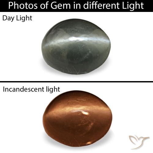 0.34ct Gray Cat'S Eye Alexandrite, Oval, Opaque