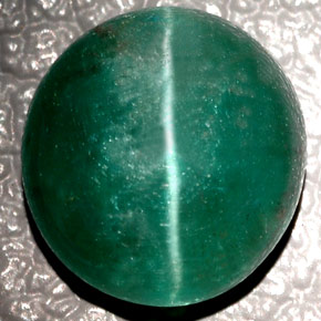 2.57 ct Green Cat's Eye Apatite Stone, Natural Cat's Eye Apatite in Oval Cabochon Shape for Sale