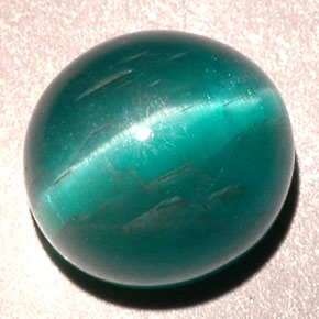 4.82 ct Green Cat's Eye Apatite Stone, Natural Cat's Eye Apatite in Oval Cabochon Shape for Sale