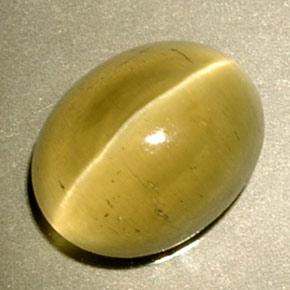 Cat's Eye Apatite Gemstone in 9 x 7 mm (calibrated) Size for Sale, Cat's Eye Apatite Stone in Honey Color