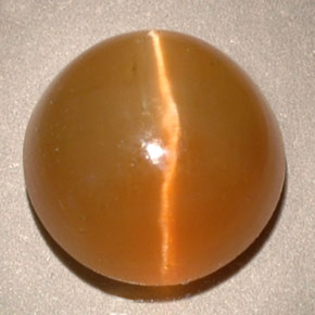 3.62 ct Yellow Cat's Eye Apatite Gemstone, Cat's Eye Apatite Gem in Round Cabochon Shape for Sale.
