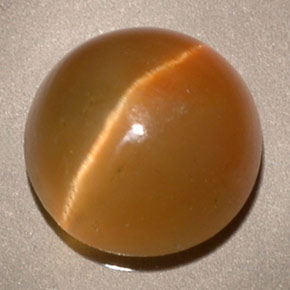Cat's Eye Apatite Gemstone in 9 mm (calibrated) Size for Sale, Cat's Eye Apatite Stone in Honey Color