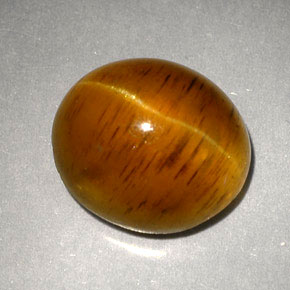 5.05 ct Yellow Cat's Eye Apatite Stone, Natural Cat's Eye Apatite in Oval Cabochon Shape for Sale