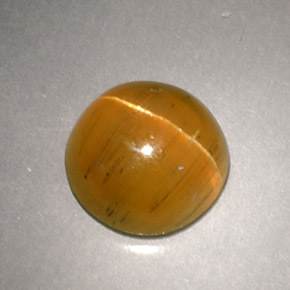 2.29 ct Yellow Cat's Eye Apatite Stone, Natural Cat's Eye Apatite in Round Cabochon Shape for Sale